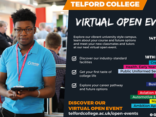 Telford College Virtual Open Events