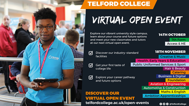 Telford College Virtual Open Events